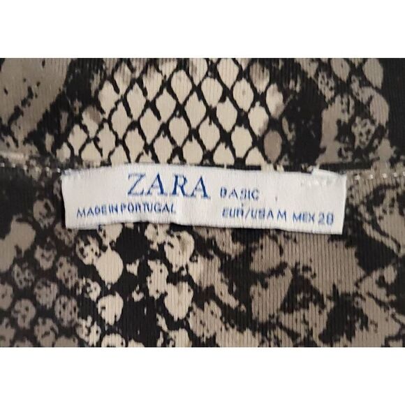 ZARA BASIC PORTUGAL Size Medium. Snake print greys, taupe and black - Picture 5 of 6